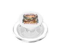 Non voglio andare dove la gente va divertente vacanza introversa PopSockets PopGrip per MagSafe