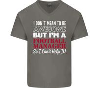 Non Voglio Essere Calciatore Manager Maglietta In Cotone A V Per Uomo