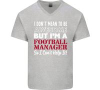 Non Voglio Essere Calciatore Manager Maglietta In Cotone A V Per Uomo