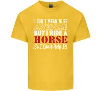 Non Voglio Essere Io Cavalco Un Cavallo Maglietta Per Bambini Ragazzi E Ragazze