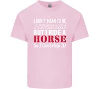 Non Voglio Essere Io Cavalco Un Cavallo Maglietta Per Bambini Ragazzi E Ragazze