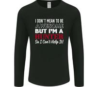 Non Voglio Essere Ma Sono Un Cacciatore Hunting Uomo Manica Lunga T-Shirt