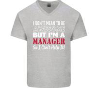 Non Voglio Essere Ma Sono Un Manager Rugby Uomo T-Shirt In Cotone A V