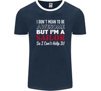Non Voglio Essere Ma Sono Un Marinaio Che Naviga Uomo Ringer T-Shirt FotL
