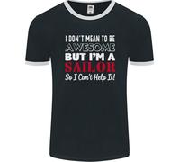 Non Voglio Essere Ma Sono Un Marinaio Che Naviga Uomo Ringer T-Shirt FotL