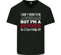 Non Voglio Essere Ma Sono Un Runner Maglietta In Cotone A V Per Uomo