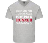 Non Voglio Essere Ma Sono Un Runner Maglietta In Cotone A V Per Uomo