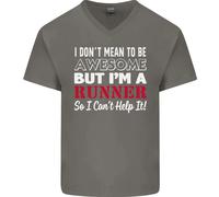 Non Voglio Essere Ma Sono Un Runner Maglietta In Cotone A V Per Uomo