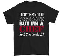 Non Voglio Essere Ma Sono Una Maglietta Da Chef Uomo 100% Cotone