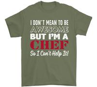 Non Voglio Essere Ma Sono Una Maglietta Da Chef Uomo 100% Cotone
