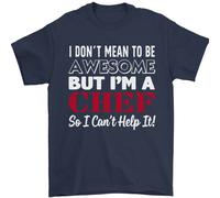 Non Voglio Essere Ma Sono Una Maglietta Da Chef Uomo 100% Cotone