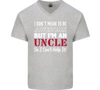 Non Voglio Essere Ma Sono Una Maglietta In Cotone A V Per Uomo Di Zio