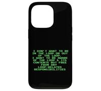 Non voglio essere nel loop Divertente Snarky programmatore PC Custodia per iPhone 13 Pro