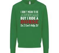 Non Voglio Essere Un Cavallo Da Equitazione Felpa Per Bambini