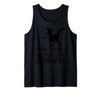 Non Voglio Essere Un Dinosauro, Divertente, Nero Canotta