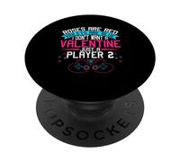 Non voglio un San Valentino solo un giocatore 2 Divertimento per i giocatori PopSockets PopGrip Adesivo