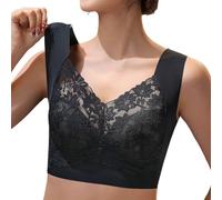 Non-Wired Bra Comfortable Plus Size Bras for Everyday Wear, Great for Casual And Match with T-Shirts. Suitable for all Seasons with Detailed Guide, Light Yellow, XL(Black,L)