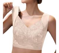 Non-Wired Bra Comfortable Plus Size Bras for Everyday Wear, Great for Casual And Match with T-Shirts. Suitable for all Seasons with Detailed Guide, Light Yellow, 3XL(Light Yellow,L)