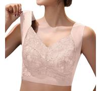 Non-Wired Bra Comfortable Plus Size Bras for Everyday Wear, Great for Casual And Match with T-Shirts. Suitable for all Seasons with Detailed Guide, Light Yellow, 3XL(Pink,4XL)