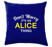 Non Worry It's Un Alice Cosa Cuscino Cognome Personalizzato Nome Famiglia