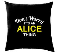 Non Worry It's Un Alice Cosa Cuscino Cognome Personalizzato Nome Famiglia