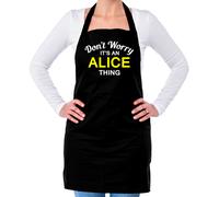 Non Worry It's Un Alice Cosa Unisex Adulti Grembiule Cognome Nome Famiglia