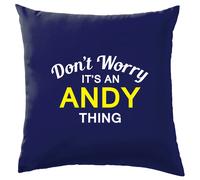 Non Worry It's Un Andy Cosa Cuscino Cognome Personalizzato Nome Famiglia Cover