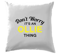 Non Worry It's Un Ollie Cosa Cuscino Cognome Personalizzato Nome Famiglia