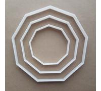 Nonagon Nove Lato Poligono Forma Biscotti Taglierino Dough Pasta Ripieno Sharp