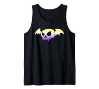 Nonbinary Bat Vampire Skull Enby Pride Flag Goth Halloween Canotta
