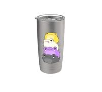 Nonbinary Flag Color Frogs Subtle Enby Pride Cute Aesthetic Bicchiere termico in acciaio inox doppia parete