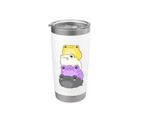 Nonbinary Flag Color Frogs Subtle Enby Pride Cute Aesthetic Bicchiere termico in acciaio inox doppia parete