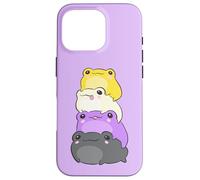 Nonbinary Flag Color Frogs Subtle Enby Pride Cute Aesthetic Custodia per iPhone 16 Pro