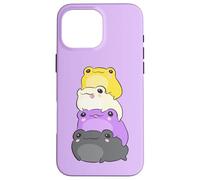 Nonbinary Flag Color Frogs Subtle Enby Pride Cute Aesthetic Custodia per iPhone 16 Pro Max
