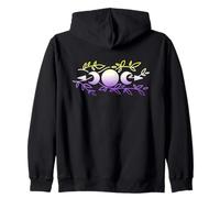 Nonbinary Moons Wiccan Pagan Pride Flag Floral Boho Witchy Felpa con Cappuccio