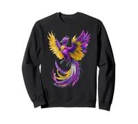 Nonbinary Phoenix Bird Enby Pride Flag Rising From Ashes Felpa