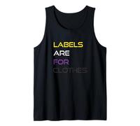 Nonbinary Pride Labels Are for Clothes Non-Binary Flag Canotta