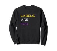 Nonbinary Pride Labels Are for Clothes Non-Binary Flag Felpa