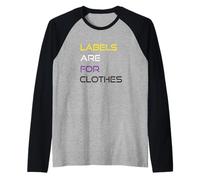 Nonbinary Pride Labels Are for Clothes Non-Binary Flag Maglia con Maniche Raglan