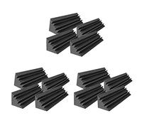 NONDK 12 pezzi di acustici in schiuma acustica insonorizzata da studio, angolo trappola per per trattamento del suono, cunei di sonori, 12 x 12 x 48 cm