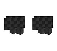 NONDK 120 pezzi, pannello di isolamento acustico in schiuma per studio di isolamento acustico, per pannello di isolamento acustico da parete, per studio casa, 2,5 x 30 x 30 cm