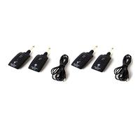 NONDK 2 x Chitarra Wireless 2,4 GHz, Trasmettitore e Ricevitore Chitarra Digitale Ricaricabile A9 per Chitarra Elettrica, Violino Basso