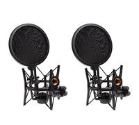 NONDK 2 x microfono professionale Mic Shock Mount con articolazione testa titolare supporto supporto per studio Broadcast