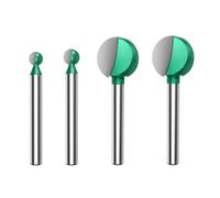 NONDK 4 Pezzi Punta a Sfera da 6 MM Punta Rotonda Intaglio Fresa CNC, Fresa a Palla, Punte per Router, Utensili per Carpenteria in Carburo