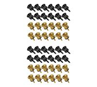 NONDK 48 Pezzi Serrature per Cinghia per Chitarra Pulsante in Metallo Pin Estremità in Metallo Testa per Chitarra Elettrica Classica Acustica Ukulele Basso