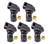 NONDK 5 Pezzi Supporti Clip Microfoni Universali Supporto Clip Microfono, con Adattatore Dado Femmina da 5/8 Pollici a 3/8 Pollici