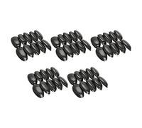 NONDK 50 paia di coperture per orecchie in plastica nera per parrucchieri