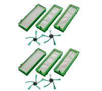 NONDK Accessori per Robot Aspirapolvere Kobold VR200 Y VR300-6 x Filtri HEPA E 4 x Spazzole Laterali