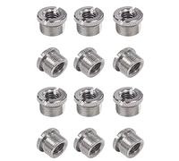 NONDK Adattatore a vite filettato Convertitore microfono da 12 pezzi da 5/8 pollici a femmina da 3/8 pollici con smagliature per supporti per microfono