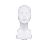 NONDK Banco di Esposizione Parrucca di Vetro Testa Modello Schiuma Manichino Schiuma di Polistirolo